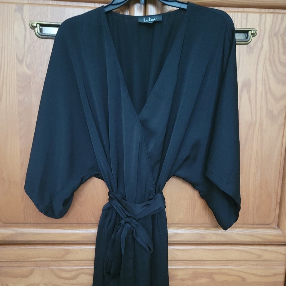 Black Lulu's Kimono-style Romper